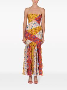 Carolina Herrera floral-print cut-out maxi dress - Geel
