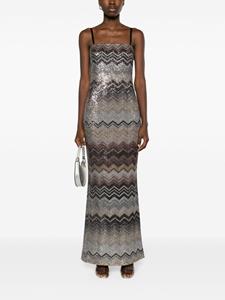 Missoni zigzag sequin-embellished maxi dress - Zwart