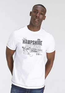 DELMAO T-Shirt, mit Brustprint und kontrastfarbigen Nähten-NEUE MARKE