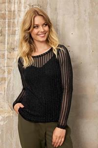 IN FRONT GIANA MESH BLOUSE 15408 999 (Black 999)