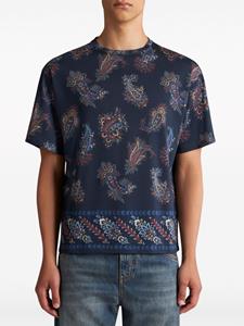 ETRO paisley-print cotton T-shirt - Blauw