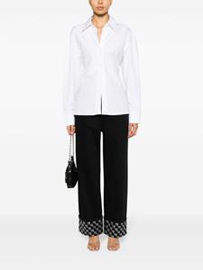 Alexander Wang cinched logo-embroidered shirt - Wit