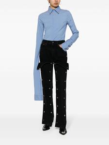 Jean Paul Gaultier striped extra-long-sleeve shirt - Blauw