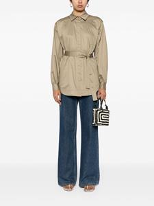 Aje Louise belted cotton shirt - Groen