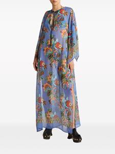 ETRO floral-print maxi dress - Blauw