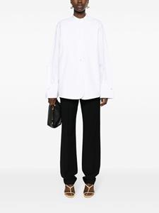 Jil Sander band-collar panelled cotton shirt - Wit