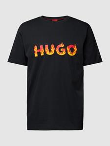 HUGO T-shirt met labelprint, model 'Danda'