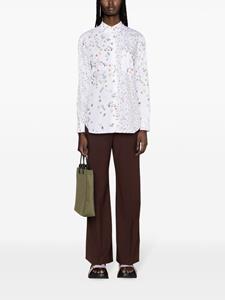 PS Paul Smith floral-print organic cotton shirt - Wit