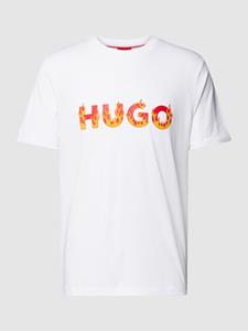 HUGO T-shirt met labelprint, model 'Danda'
