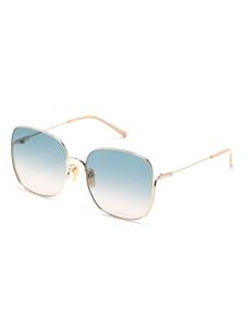 Chloé Eyewear logo-engraved square-frame sunglasses - Goud