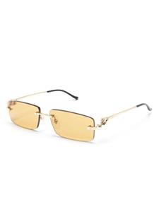Cartier Eyewear Panther rectangle-frame sunglasses - Goud