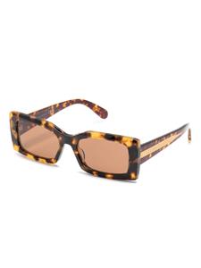 Stella McCartney Eyewear tortoiseshell-effect rectangle-frame sunglasses - Bruin