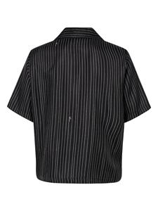 AMIRI Script striped silk shirt - Zwart