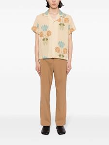 BODE patterned-jacquard short-sleeve shirt - Bruin