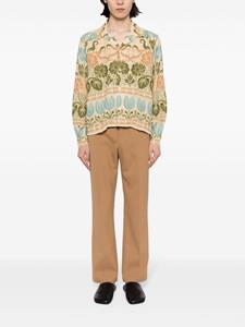 BODE patterned-jacquard cotton shirt - Beige