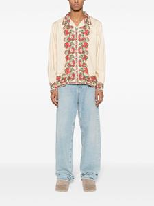 BODE floral-print cotton shirt - Beige