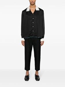 BODE embroidered-design spread-collar shirt - Zwart