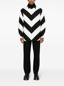 Valentino chevron-striped shirt - Zwart