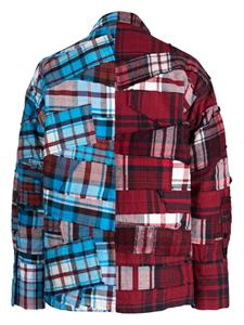 Greg Lauren x Tommy Hilfiger patchwork plaid-check shirt - Blauw