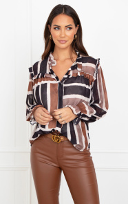 Jurkjes Print Blouse Claudia Zwart