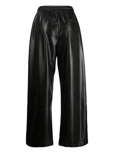 B+ab faux leather wide-leg trousers - Zwart