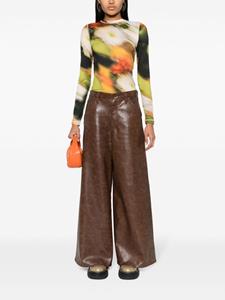AGOLDE mid-rise wide-leg trousers - Bruin