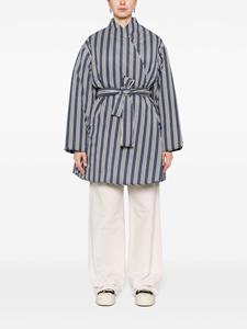 Sunnei reversible striped coat - Blauw