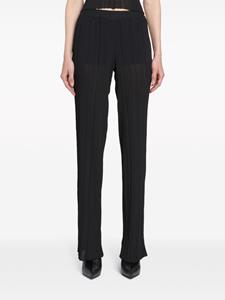 Stella McCartney straight-leg plissé-effect trousers - Zwart