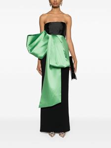 Solace London Maeve bow-embellished gown - Zwart