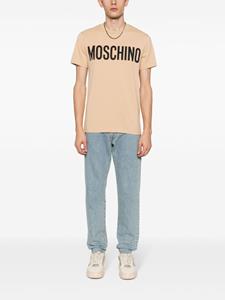 Moschino logo-print cotton T-shirt - Beige