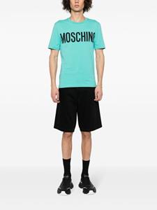 Moschino logo-print cotton-blend T-shirt - Groen