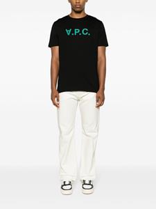 APC logo-appliqué cotton T-shirt - Zwart
