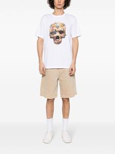 PS Paul Smith Skull Sticker organic-cotton T-shirt - Wit