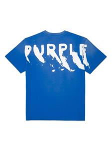 Purple Brand T-shirt met logoprint - Blauw