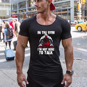 Muscleguys Zomer Heren Training Korte Mouw Fitness Sport T-shirt Spiervest Licht en ademend Gym Bodybuilding T-shirt Fashion Tees