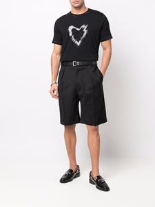 Saint Laurent T-shirt met hartprint - Zwart