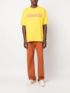 Dsquared2 T-shirt met logoprint - Geel