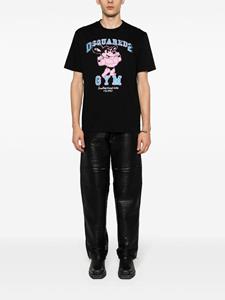 Dsquared2 graphic-print cotton T-shirt - Zwart