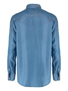 Altea Overhemd met denim-effect - Blauw