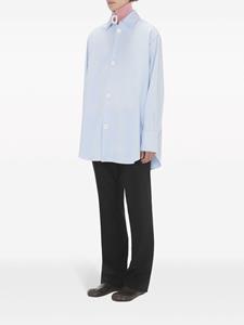 JW Anderson Anchor-embroidered cotton shirt - Blauw