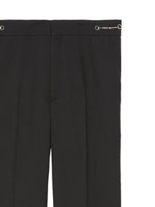 Gucci Horsebit-detail wool trousers - Zwart