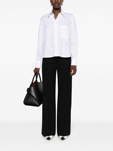 Victoria Beckham Popeline blouse met geborduurd logo - Wit