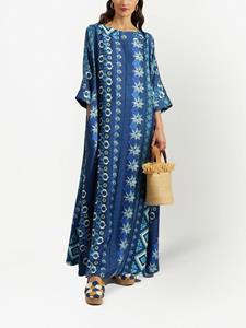 La DoubleJ Maxi-jurk met print - Blauw