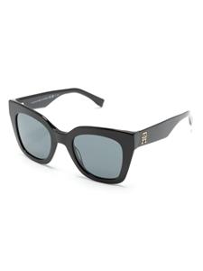 Tommy Hilfiger logo-plaque cat-eye sunglasses - Zwart