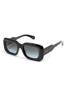 Chloé Eyewear logo-print rectangle-frame sunglasses - Zwart