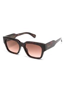 Chloé Eyewear logo-print square-frame sunglasses - Bruin