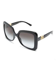 Dolce & Gabbana Eyewear logo-plaque oversize-frame sunglasses - Zwart