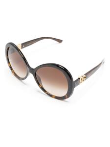 Dolce & Gabbana Eyewear tortoiseshell-effect oversized-frame sunglasses - Bruin
