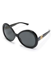 Dolce & Gabbana Eyewear logo-plaque oversize-frame sunglasses - Zwart