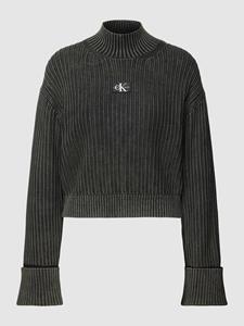Calvin Klein Jeans Gebreide pullover met labelpatch